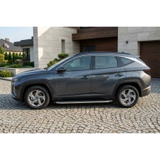 Бокові пороги BlackLine (2 шт., Алюміній) для Hyundai Tucson NX4 2021- рр