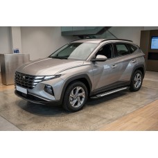 Бокові пороги Line (2 шт., Алюміній) для Hyundai Tucson NX4 2021- рр