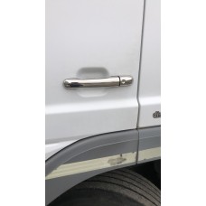 Накладки на ручки (2 шт, нерж) Carmos - Турецька сталь для Mercedes Atego