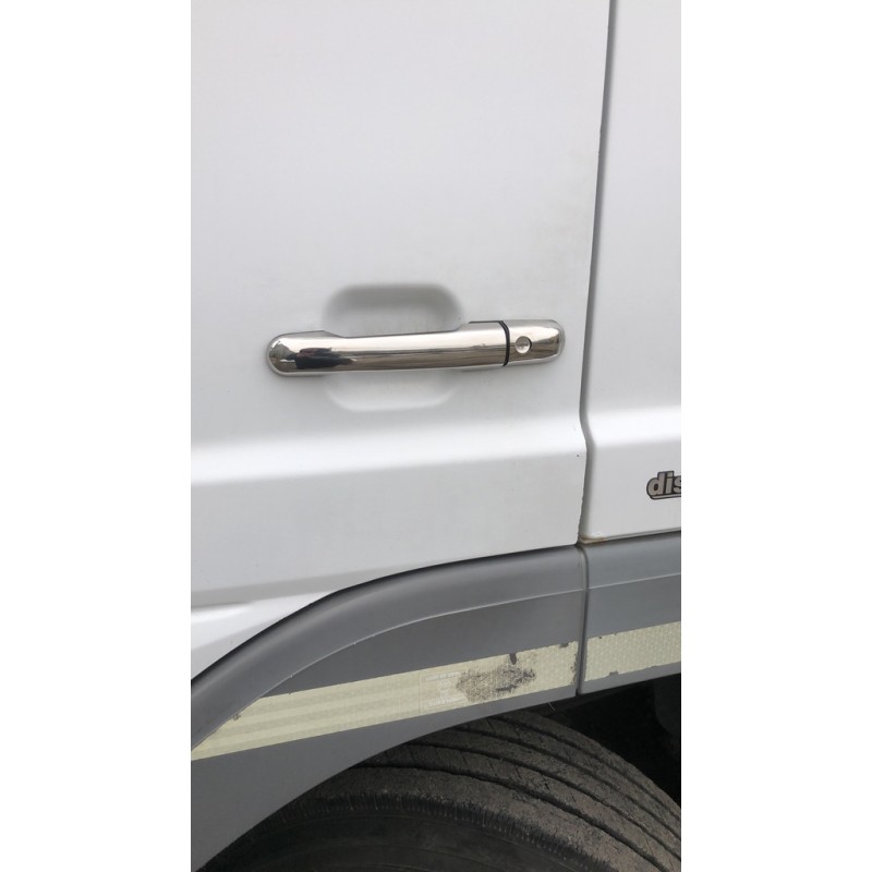 Накладки на ручки (2 шт, нерж) Carmos - Турецька сталь для Mercedes Atego