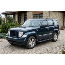 Бокові пороги Bosphore Black (2 шт., Алюміній) для Jeep Cherokee/Liberty 2007-2013 рр