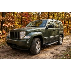 Бокові пороги Duru (2 шт., Алюміній) для Jeep Cherokee/Liberty 2007-2013 рр