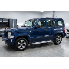 Бокові пороги Maya V2 (2 шт., Алюміній) для Jeep Cherokee/Liberty 2007-2013 рр