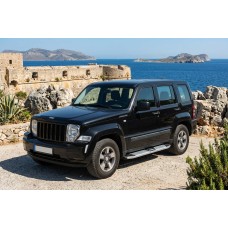 Бокові пороги Mevsim Grey (2 шт., Алюміній) для Jeep Cherokee/Liberty 2007-2013 рр