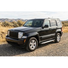 Бокові пороги Allmond Grey (2 шт., Алюміній) для Jeep Cherokee/Liberty 2007-2013 рр