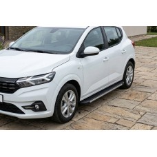 Бокові пороги Maya V1 (2 шт., Алюміній) для Dacia Sandero 2021- рр