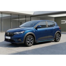 Бокові пороги Maya Blue (2 шт., Алюміній) для Dacia Sandero 2021- рр