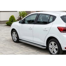 Бокові пороги Maydos V2 (2 шт., Алюміній) для Dacia Sandero 2021- рр
