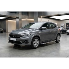 Боковые Подножки BlackLine (2 шт., Алюминий) для Dacia Sandero 2021- гг