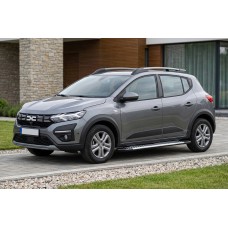 Бокові пороги Line (2 шт., Алюміній) для Dacia Sandero 2021- рр