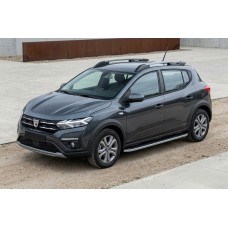 Бокові пороги Tayga Grey (2 шт., Алюміній) для Dacia Sandero 2021- рр