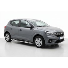 Бокові пороги Tayga V2 (2 шт., Алюміній) для Dacia Sandero 2021- рр