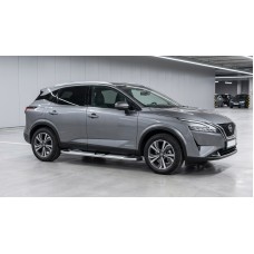 Боковые Подножки Mevsim Grey (2 шт., Алюминий) для Nissan Qashqai 2021- гг