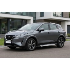 Бокові пороги Vision New Grey (2 шт., Алюміній) для Nissan Qashqai 2021- рр