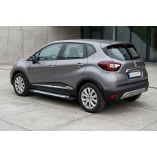Бокові пороги Allmond Grey (2 шт., Алюміній) для Renault Captur 2019- рр