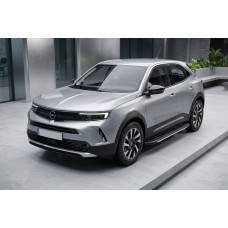 Боковые пороги Bosphorus Grey (2 шт., алюминий) для Opel Mokka 2021- гг