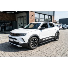 Бокові пороги Allmond Black (2 шт., Алюміній) для Opel Mokka 2021- рр