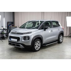 Бокові пороги Duru (2 шт., Алюміній) для Citroen C-3 Aircross 2017-2024 рр