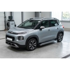 Бокові пороги Rainbow (2 шт., Алюміній) для Citroen C-3 Aircross 2017-2024 рр