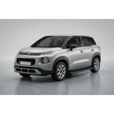 Бокові пороги Allmond Black (2 шт., Алюміній) для Citroen C-3 Aircross 2017-2024 рр