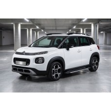 Бокові пороги RedLine (2 шт., Алюміній) для Citroen C-3 Aircross 2017-2024 рр