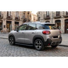Боковые Подножки Tayga Black (2 шт., Алюминий) для Citroen C-3 Aircross 2017-2024 гг