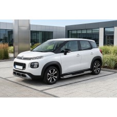 Бокові пороги Tayga V2 (2 шт., Алюміній) для Citroen C-3 Aircross 2017-2024 рр