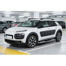 Бокові пороги Tayga V2 (2 шт., Алюміній) для Citroen Cactus 2014-2020 рр