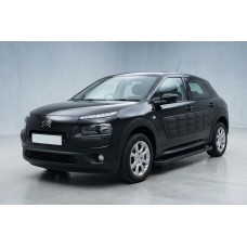 Бокові пороги Allmond Black (2 шт., Алюміній) для Citroen Cactus 2014-2020 рр