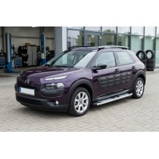Бокові пороги Mevsim Grey (2 шт., Алюміній) для Citroen Cactus 2014-2020 рр