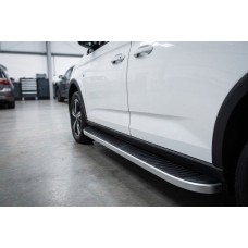 Бокові пороги Tayga Grey (2 шт., Алюміній) Максі база для Volkswagen Caddy 2020- рр