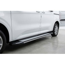 Боковые Подножки Rainbow (2 шт., Алюминий) Макси база для Volkswagen Caddy 2020- гг