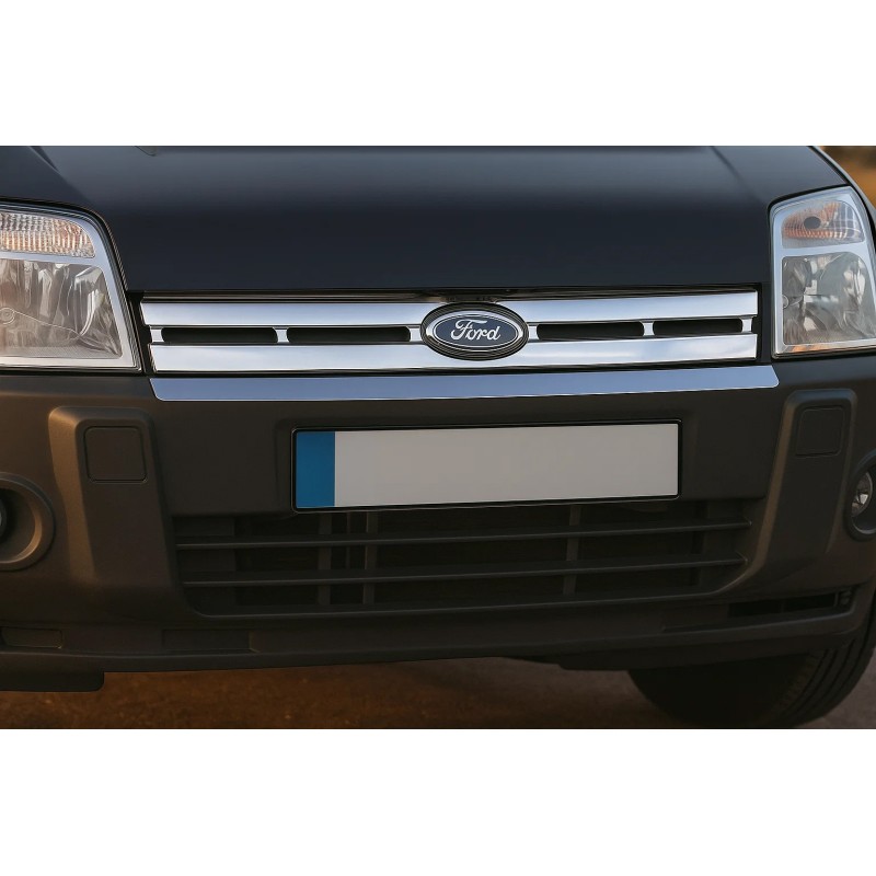 Накладки на решітку радіатора (нерж.) OmsaLine - Італійська нержавійка для Ford Connect 2006-2009 рр
