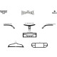 Накладки на панель (Meric, Plus, 2009-2025) Чорний для Peugeot 206