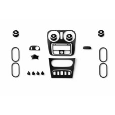 Накладки на панель приборов (Meric, Турция) Дерево для Renault Logan II 2013-2022 гг