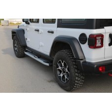 Бокові пороги Mevsim Grey (2 шт., Алюміній) для Jeep Wrangler 2018- рр