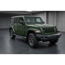 Бокові пороги Allmond Black (2 шт., Алюміній) для Jeep Wrangler 2018- рр