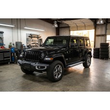 Бокові пороги Allmond Grey (2 шт., Алюміній) для Jeep Wrangler 2018- рр