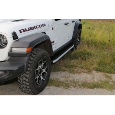 Боковые пороги Fullmond (2 шт., алюминий) для Jeep Wrangler 2018- гг