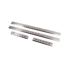 Накладки на пороги Carmos V2 (4 шт, нерж) для Nissan NP300 1999-2015