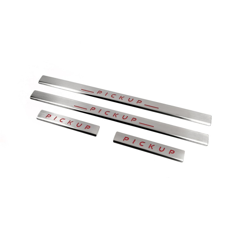 Накладки на пороги Carmos V2 (4 шт, нерж) для Nissan NP300 1999-2015