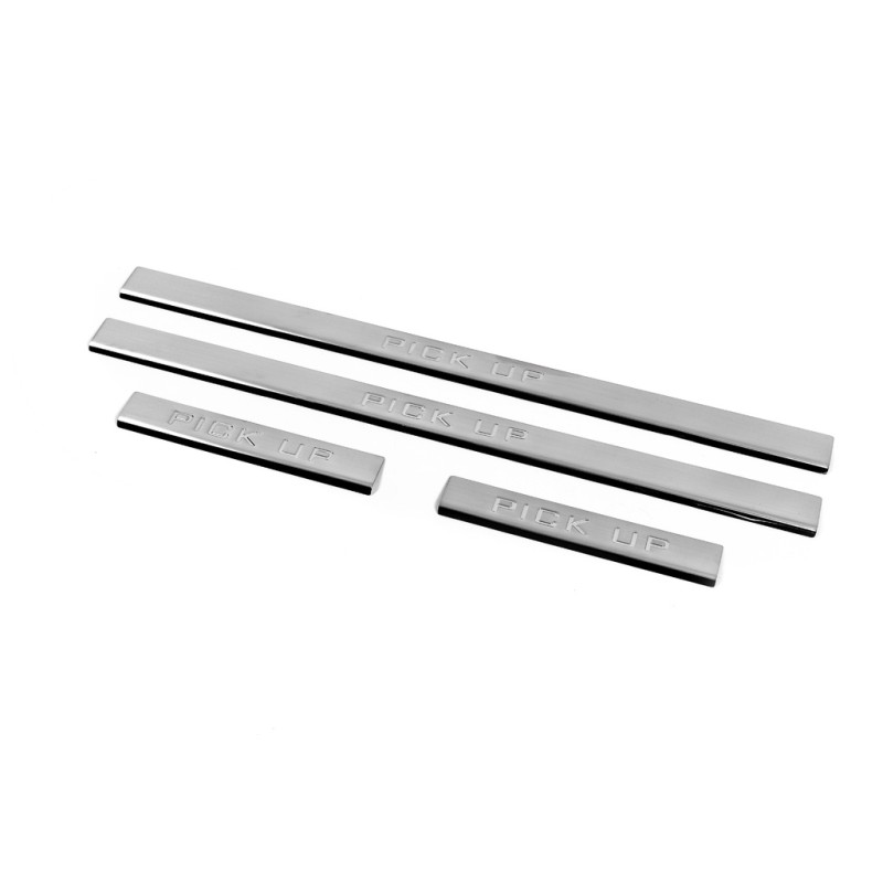 Накладки на пороги Carmos V3 (4 шт, нерж) для Nissan NP300 1999-2015