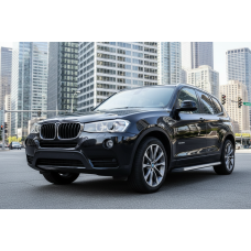 Бокові пороги Maya V1 (2 шт., Алюміній) для BMW X3 F-25 2011-2018 рр