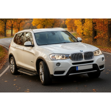 Бокові пороги Bosphore Grey (2 шт., Алюміній) для BMW X3 F-25 2011-2018 рр