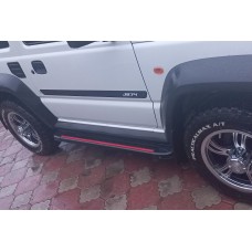 Боковые пороги Maya Red (2 шт., алюминий) для Suzuki Jimny 2018- рр