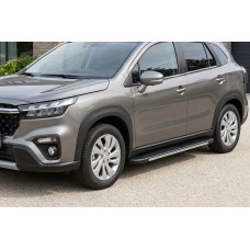 Боковые Подножки Bosphore Grey (2 шт., Алюминий) для Suzuki SX4 S-Cross 2021- гг