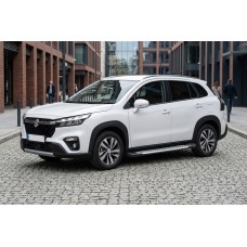 Боковые Подножки Line (2 шт., Алюминий) для Suzuki SX4 S-Cross 2021- гг