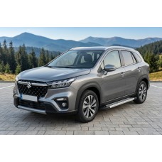 Боковые Подножки Vision New Grey (2 шт., Алюминий) для Suzuki SX4 S-Cross 2021- гг