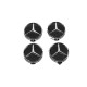 Ковпачки на диски 70/75 мм з кільцем (4 шт, чорні) для Тюнінг Mercedes