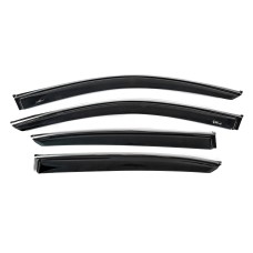 Ветровики SD c хром молдингом для USA (4 шт, HIC) для Honda Accord IX 2013-2017 гг